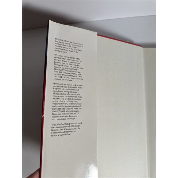 Mustang by Roger Hicks (1991, Hardcover) FORD MUSTSTANG Book 1st Edition - Picture 7 of 11